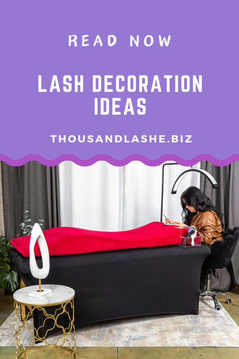 LASH DECORATION IDEAS How do you set up a lash room? Small lash room Ideas? What type of beds do lash techs use? How do you make a comfy lash bed? Does adding a mattress topper help?  The first thing you need to do to set up your lash room is planned out where you will put everything. This will help ensure that everything is within reach and there is no running back and forth for things. A good lash room should be comfortable, clean, and relaxing for both the technician and the client. Lash Room Small, Small Lash Room Ideas, Small Lash Room, Lash Room Decor Ideas, Lash Room Ideas, Lash Bed, Small Lashes, Lash Room Decor, Lash Studio