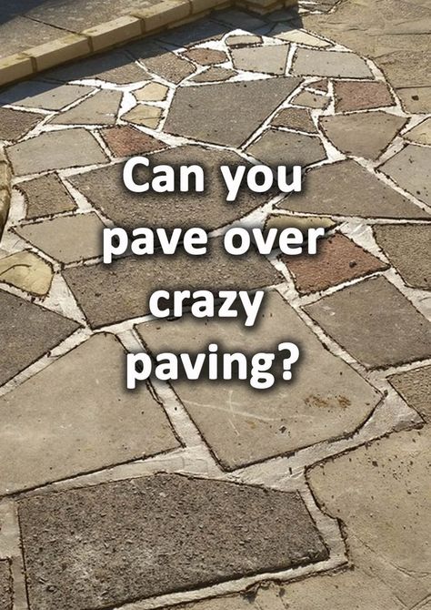 Crazy paving Painted Crazy Paving, Crazy Paving Patio, Crazy Paving Ideas, Paving Slabs Ideas, Patio Paving Ideas, Broken Concrete, Concrete Path, Paving Ideas, Crazy Paving