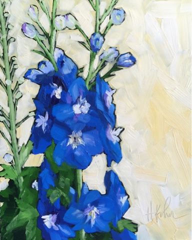 Blue Delphinium Painting, Delphinium Painting, Delphinium Grandiflorum, Delphinium Flower, Delphinium Flowers, Blue Delphinium, Acrylic Painting Flowers, Fairy Pictures, Oil Painting For Sale