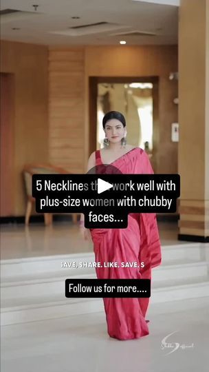 3.4K views · 68 reactions | ❤️‍🔥Selecting the right blouse neckline can enhance their appearance and add elegance🔥Here’s a list of necklines that work well For plus-size women with chubby faces❤️ follow us for more such videos , share and save ..

Plus-size Indian blouses
Flattering necklines
Chubby face styles
V-neck blouses
Collarbone-enhancing designs
Curvy fashion
Plus-size fashion tips
Body-flattering cuts
Scoop neck blouses
Traditional wear for curves
Modern Indian blouses
Neckline styles
Style for fuller face
Body-positive fashion
Embrace your curves

#PlusSizeFashion
#CurvyStyleIndia
#IndianBlouseDesign
#FlatteringNecklines
#PlusSizeBlouses
#ChubbyFaceStyle
#CurvyFashionTips
#VNeckBlouses
#BlouseNecklines
#BodyPositiveFashion
#IndianEthnicWear
#CurvyWomenFashion
#EmbraceYourCurve Saree Blouse Design For Plus Size, Saree On Chubby Women, Blouse Designs For Plus Size Women Saree, Blouse Design For Plus Size Women Indian, Blouse For Plus Size Women Saree, Blouse Designs For Chubby Women, Plus Size Blouse Designs Indian, Flattering Necklines, Plus Size Fashion For Women Indian