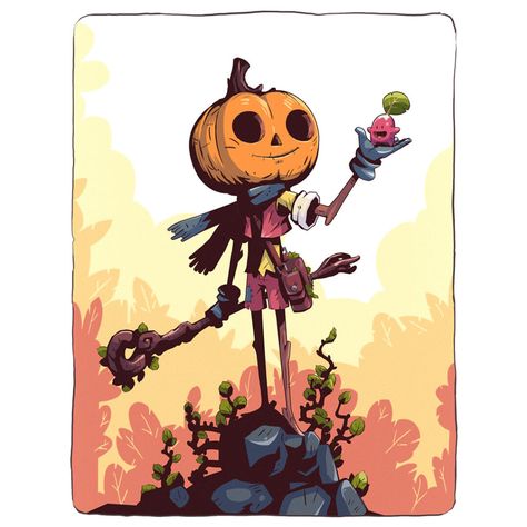 Derek Laufman, 3d Inspiration, Halloween Artwork, Halloween Illustration, Concept Art Character, Pumpkin Head, Six Feet Under, Character Design Animation, Whimsical Illustration