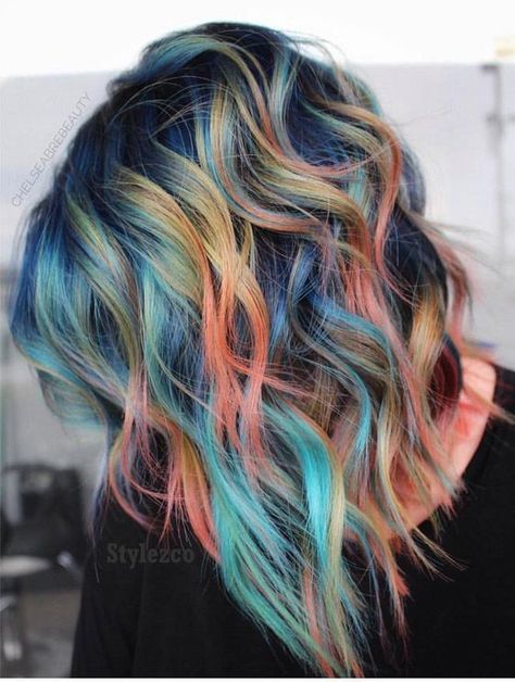 Best Hair Color Styles amp Images for 2019 Ladies Hair Color Styles, Vivid Hair Color, Professional Hair Color, Best Hair Color, Latest Hair Color, Rainbow Hair Color, Hair Color Unique, Candy Hair, Hair Color Crazy