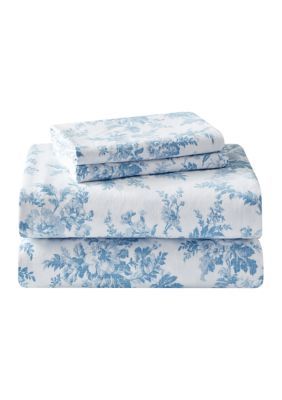 Eddie Bauer Vanessa Flannel Sheet Set. Update your bedroom decor with a new Cotton Flannel Sheet from Laura Ashley. Choose from several gorgeous and elegant designs that are sure to coordinate with your bedding ensemble. With their quality construction, these sheets offer the ultimate comfort, warmth and style. The approved process for finishing Eddie Bauer's flannel sheets is an 8-leveled brushing standard. The cotton yarns are woven, then brushed 3-times on the face and once on the back, the f Flannelette Sheets, Laura Ashley Home, Flannel Sheets, Blue Highlights, Sheet Sets Full, Twin Sheets, Twin Sheet Sets, King Sheet Sets, Cotton Sheet Sets