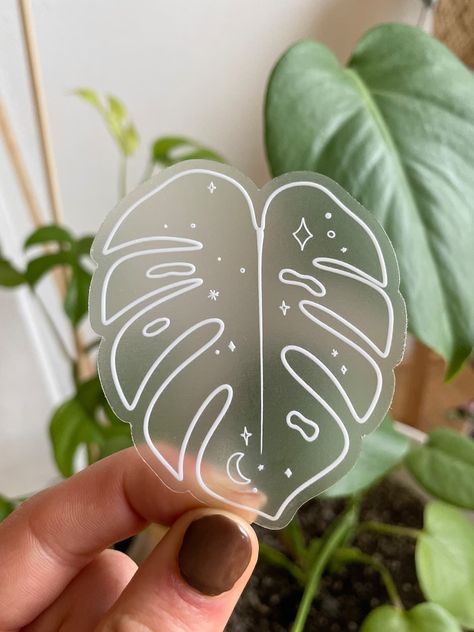 Plant Mom Tattoo, Cricut Stickers Vinyl, Monstera Leaf Illustration, Monstera Plant Illustration, Cricut Stickers Ideas, Plant Lover Tattoo, Vinyl Stickers Cricut, Monstera Deliciosa Tattoo, Monstera Plant Drawing