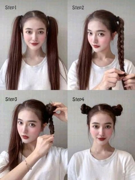 Medium Long Haircuts, Easy Little Girl Hairstyles, Korean Hair Color, Hair Style Korea, Daily Vlog, Cute Simple Hairstyles, Kawaii Hairstyles, Peinados Fáciles Para Cabello Corto, Shot Hair Styles