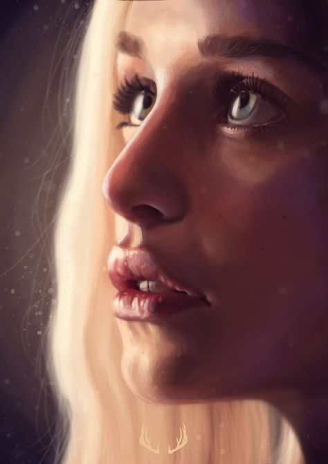 ArtStation - Daenerys Blue Eyes, Digital Art, Blonde, Hair, Blue, Art