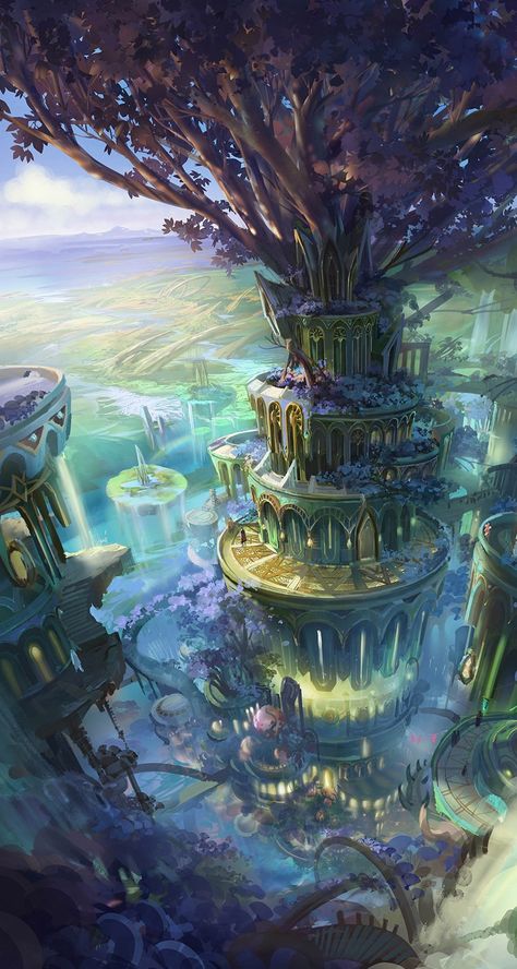 Fantasy Background, Have Inspiration, Fantasy City, Fantasy Castle, Fantasy Setting, Fantasy Places, Fantasy Art Landscapes, Fantasy Concept Art, Fantasy Aesthetic