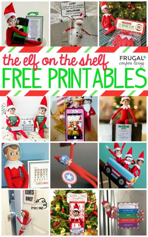 Free Elf on the Shelf Printables and hundreds of Elf on the Shelf Ideas to inspire carefree nights and easy shenanigans for your Christmas Traditions. #FrugalCouponLiving #ElfontheShelf #ElfontheshelfIdeas #freeprintables #printables #freeelfontheshelfprintables #elfontheshelfprintables #freeelfprintables #elfprintables #christmas #christmastraditions #easyelfideas #funnyelfideas #easyelfontheshelfideas #funnyelfontheshelfideas Elf Template, Elf On Shelf Printables, Elf On The Shelf Printables, Elf Printables, Easy Elf, Awesome Elf On The Shelf Ideas, The Elf On The Shelf, Elf Antics, Elf Fun