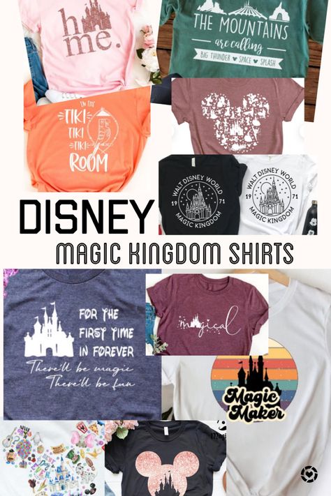 Disney World Shirts Family Magic Kingdom, Magic Kingdom Shirt Ideas, Magic Kingdom Shirts Families, Disney Magic Kingdom Shirts, Disney Shirts Magic Kingdom, Disney World Shirts Family, Kids Disney Outfits, Magic Kingdom Outfit, Disney World Family Shirts