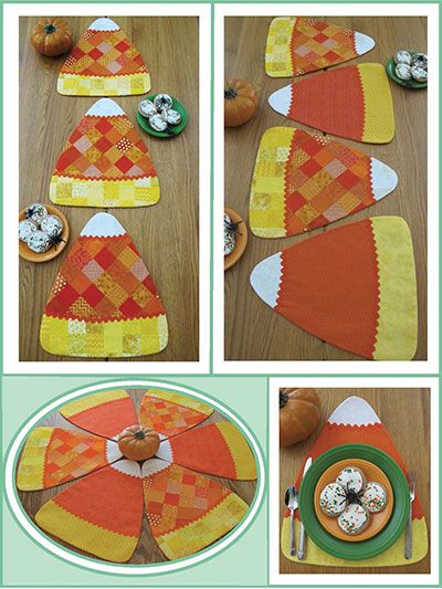 Quilt Halloween, Autumn Quilts, Seasonal Quilts, Fall Sewing Projects, Halloween Quilt, Halloween Sewing, Holiday Sewing, Fall Sewing, Place Mats Quilted