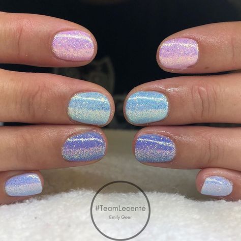 Lecenté Golden White Iridescent glitter with CND Shellac Creekside, Wisteria Haze, Taffy, Cake Pop & Sugarcane over @lovelecente… Blue Nails With Glitter, Cnd Shellac Colors, Cnd Shellac Nails, Shellac Colors, Nails With Glitter, Zoya Nail, Inspired Nails, Cnd Shellac, Shellac Nails