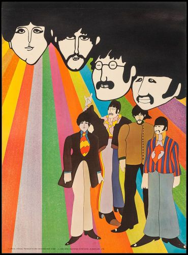 Movie Posters:Animation, Yellow Submarine (Columbia Records, 1968). Personality Poster (21"X 28.5"). Animation.. ... Yellow Submarine Movie, Beatles Cartoon, Beatles Poster, Beatles Yellow Submarine, Beatles Art, Band Poster, Beatles Yellow, Kunst Inspiration, Cult Movies