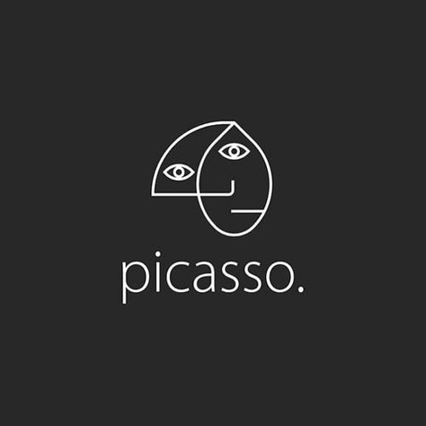 Logoramia - Logo Inspirations on Instagram: “💛 Síguenos en / Follow us @logoramia • Pablo Picasso (1881 - 1973), designed by @mo.logodesign / Pablo Picasso (1881 -1973), diseñado por…” Ideal Logo, Painting Logo, Artist Logo, Logo Project, Toy Art, Piet Mondrian, Jackson Pollock, Modern Logo Design, Personal Logo