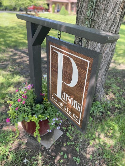 Address sign address numbers house number sign plantar | Etsy Diy Yard Address Sign, Address Sign For Yard, Hanging Address Sign, Diy Address Sign, Address Signs For Yard, Driveway Sign, House Numbers Diy, Valentine Diy, Driveway Entrance