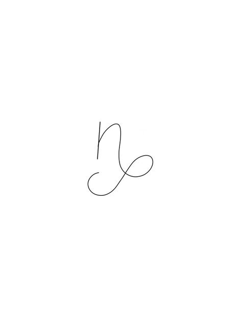 S N Tattoo Letter Design, Mini Capricorn Tattoo, Small N Tattoo, Tiny Capricorn Tattoo, Capricorn Aesthetic Tattoo, Capricorn Minimalist Tattoo, Letter N Tattoo, Capricorn Nails, Maching Tattoos