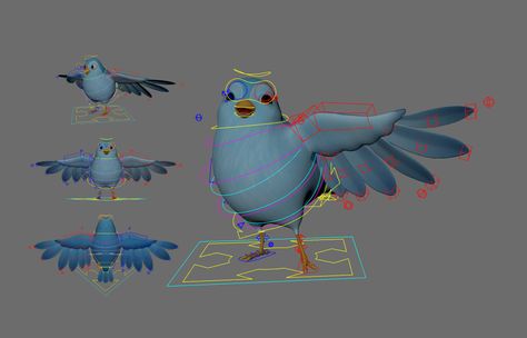 ArtStation - Bird Rig, Alessia Macciocchi Bird Character Design, Bird Animation, 3d Rigging, Bird Character, 3d Bird, Film Character, Character Rigging, Zbrush Character, Animated Short Film