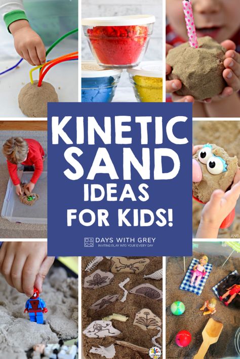 20+ kinetic sand ideas for kids Playgroup Themes, Kinetic Sand Activities, Sand Activities, Sand Ideas, Diy Kinetic Sand, Preschool Sensory, Learning Stories, Sand Play, Kinetic Sand