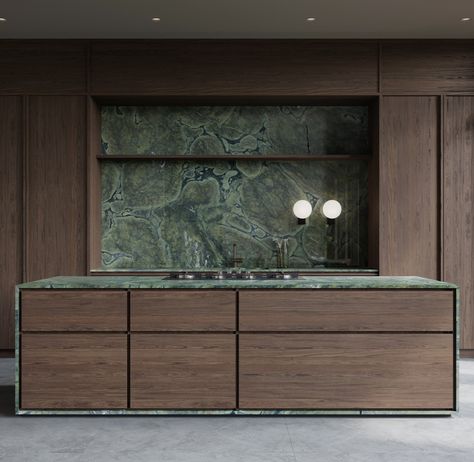 Green Granite Kitchen, Australia House, Green Granite, Kitchen Cabinet Styles, Apartment Style, Kitchen Marble, Kitchen Tops, Apartment Kitchen, Concrete Countertops