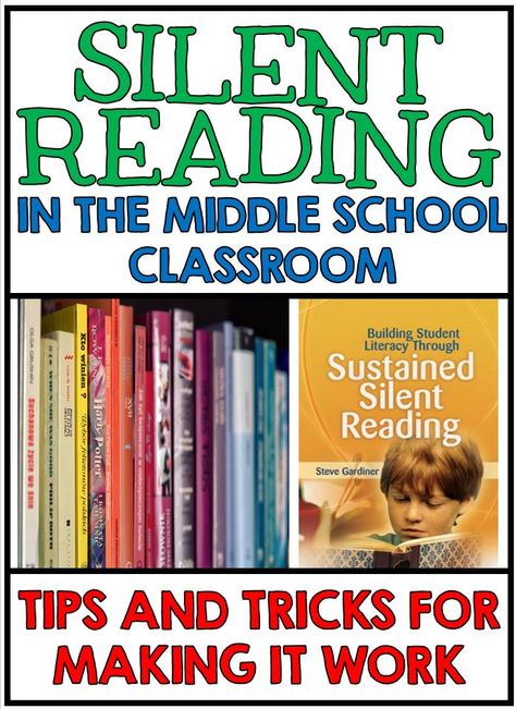 Silent Reading in the Middle School Classroom - Tips and Tricks for Making it Work! Middle School Literature, Silent Reading, Middle School Literacy, 6th Grade Reading, Classroom Tips, Middle School Language Arts, Middle School Reading, 6th Grade Ela, Classroom Teacher