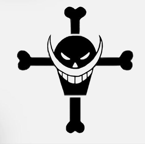 Ace Whitebeard Tattoo, Whitebeard Jolly Roger, Jolly Roger Tattoo, Ace Tattoo One Piece, Barba Branca One Piece, One Piece Jolly Roger, Blackbeard One Piece, Pirate Symbols, Ace Tattoo