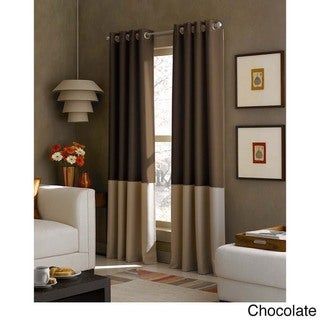 Block Curtains, Tan Curtains, Color Block Curtains, Plain Curtains, Drapery Rods, Curtain Designs, Grommet Curtains, Panel Bed, Window Panels