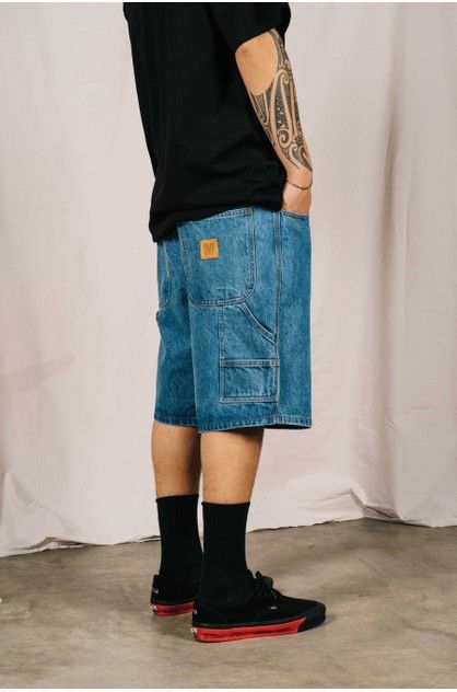 Carpenter Shorts Outfit Men, Carpenter Shorts Outfit, Shorts Outfit Men, Mens Shorts Outfits, Carpenter Shorts, The Click, Jean Short, Streetwear Men, Shorts Outfit