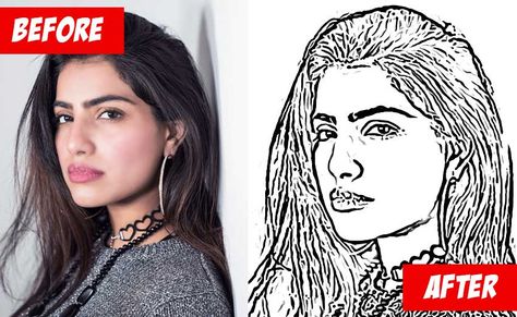 [FREE ✨] Line Art Photoshop Tutorial & Action Photo To Line Drawing, Line Art Photoshop, Photo To Stencil, Half Tone, Cool Photo Effects, Stencils Tutorials, Line Art Images, Adobe Photoshop Tutorial, Free Download Photoshop