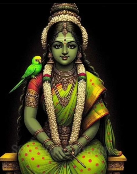 Madhurai Meenakshi Amman Images, Matangi Devi, Ancient Drawings, Acrylic Painting Inspiration, Saraswati Goddess, Durga Painting, Lord Murugan Wallpapers, Shakti Goddess, Beautiful Flowers Photography