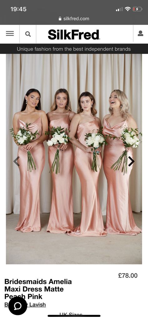 Chantelle Wedding, Rose Gold Bridesmaid Dresses, Bridesmade Dress, Baby Pink Bridesmaids Dresses, Pale Pink Bridesmaids, Silk Fred, Casablanca Wedding, Peach Wedding Dress, Sakura Wedding