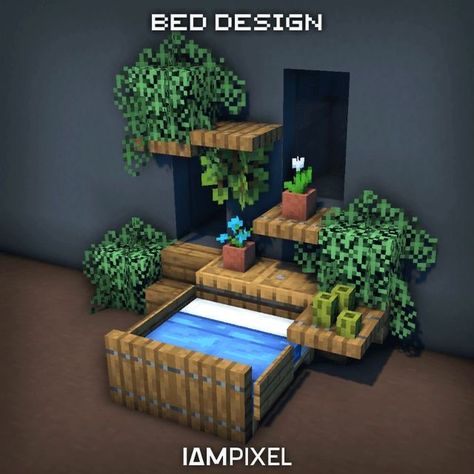 Can I Put My Minecraft Bed Next To Yours, Mc Bed Designs, Minecraft Double Bed Ideas, Bed Designs Minecraft, Minecraft Bunk Bed, Minecraft Bed Designs, Minecraft Bed Ideas, Minecraft Bed, Fancy Bed