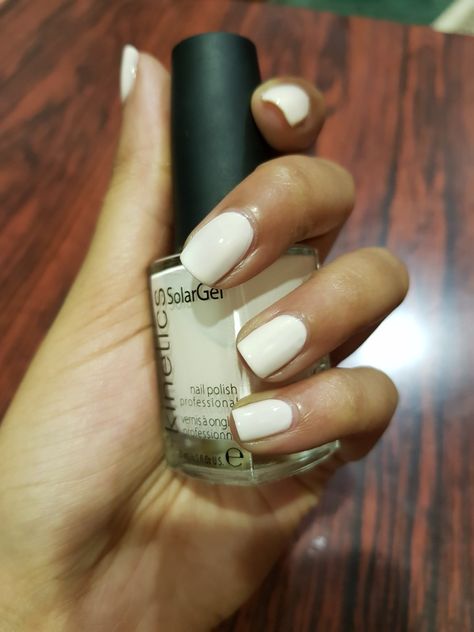 First Date by Kinetics. Finally a white that is not a pain to apply. Love! First Date, Nail Polish, How To Apply, Nails, White