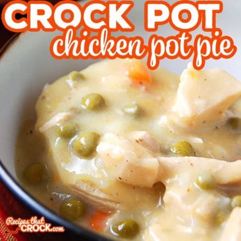 Crock Pot Chicken Pot Pie - Recipes That Crock! Slow Cooker Chicken Pot Pie, Chicken Potpie, Crockpot Chicken Pot Pie, Canned Soup, Gooseberry Patch, Crock Pot Chicken, Pot Pies Recipes, Pot Pies, Crockpot Dishes