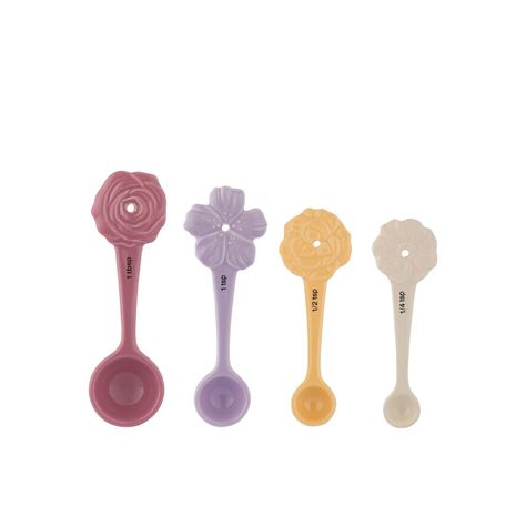 Mason Cash In the Meadow Measuring Spoon Set 4pc | Kitchen Warehouse™ Hobbit Home, Measuring Cups And Spoons, Mason Cash, Measuring Cups Set, Batter Bowl, Pretty Kitchen, Cottage In The Woods, Baking With Kids, Measuring Tools