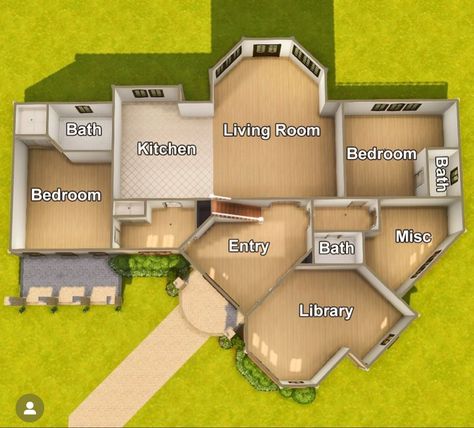 Sims 4 Hus, Sims 4 Houses Layout, Rumah Minecraft Sederhana, Kitchen Bloxburg, Houses Bloxburg, Bangunan Minecraft, Small House Layout, Sims 4 House Plans, Sims 4 House Building