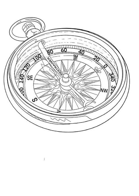 Compass Tattoo Linework, Compass Outline Tattoo, Nautical Tattoo Stencil, Compass Line Drawing, Nautical Map Tattoo Design, Compass Tattoo Stencil, Compass Outline, Map Tattoo Design, Compass Sketch