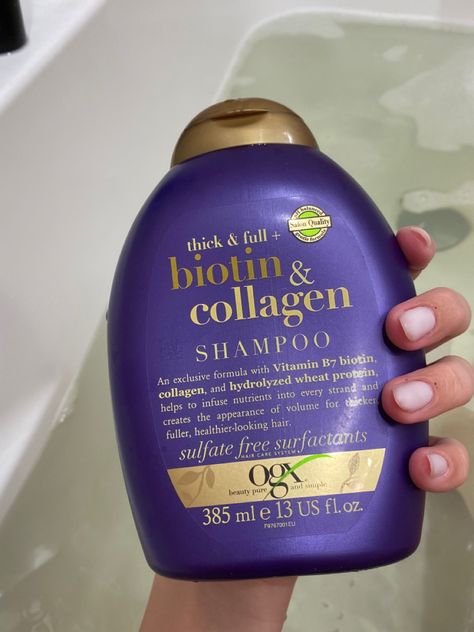 Ogx Hair, Ogx Shampoo, Biotin And Collagen Shampoo, Ogx Hair Products, Biotin Shampoo, Beauty Guru, Crafts Hacks, Vegan Beauty, Green Beauty