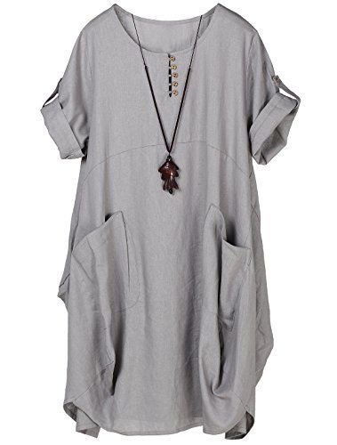 Casual Midi Dresses, Casual Tunic Dress, Very Short Dress, Shift Dress Casual, Loose Midi Dress, Mode Kimono, Dresses With Pockets, Oversize Casual, Casual Tunics