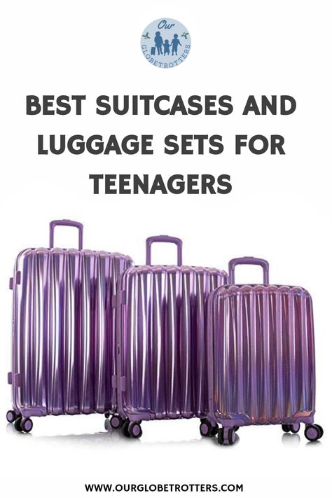 shiny purple suitcase set Teen Luggage, Packing Advice, Luggage Ideas, Girls Luggage, Travel Luggage Set, Best Suitcases, Cabin Suitcase, Best Luggage, Checked Luggage