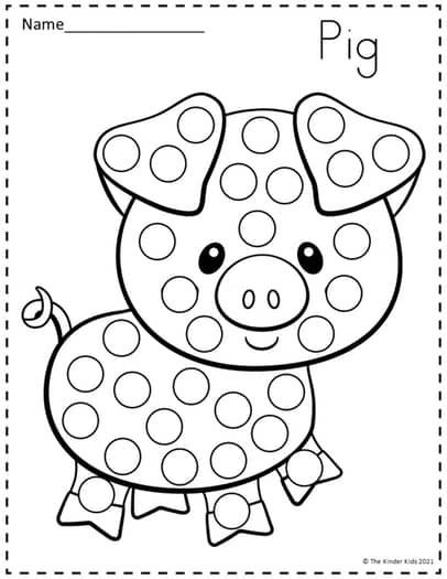 Farm Animals Dot Markers Coloring Pages by The Kinder Kids | TPT Coloring Pages For Toddlers Printables, Farm Activities Preschool, Animal Crafts Preschool, Farm Animals Preschool, Farm Animals Activities, Farm Theme Preschool, Farm Coloring Pages, Farm Animal Crafts, Free Kids Coloring Pages