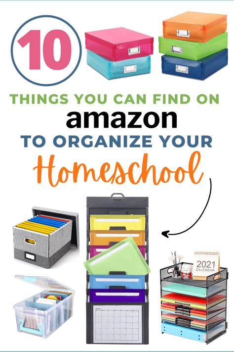 Organize your homeschool papers and books with these genius storage solutions from Amazon! Organizing Homeschool Supplies, Homeschool Book Organization, Homeschool Organization Storage, Homeschool Storage, Homeschool Supplies, Homeschool Books, Math Manipulatives, Homeschool Schedule, Book Organization