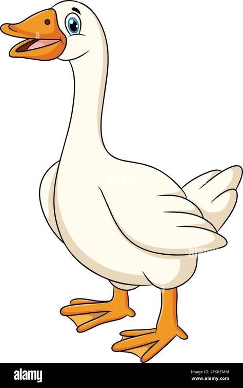 Animal Cartoon Illustration, Goose Drawing, Farm Cartoon, Cute Goose, Farm Animal Birthday, Diy Activities, Animal Cartoon, Cartoon Images, Animal Birthday