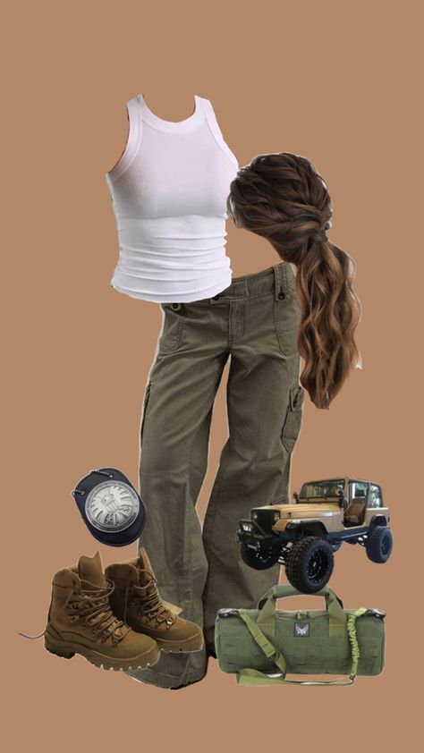 Dystopian Clothes, Jungle Outfit, Zombie Apocalypse Outfit, Runners Outfit, Spy Outfit, Quick Outfits, Lara Croft, Cosplay Dress, Home Outfit