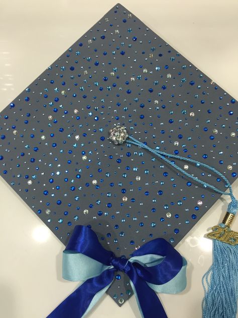 Graduation cap Royal and light blue Graduation Cap, Tree Skirts, Christmas Tree Skirt, Light Blue, Christmas Tree, Holiday Decor, Christmas, Blue, Home Decor