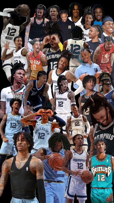 #jamorant #nba #sports Ja Morant Collage Wallpaper, Ja Morant Collage, Ja Morant Wallpaper Computer, Ja Morant Edit, Ja Morant Style, Basketball Background, Future Wallpaper, Artistic Wallpaper, I Love Being Black