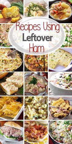 This list of leftover ham recipes brings you all the recipes using ham! So many different combos that you are sure to find a few that you will love. Check out these recipes for leftover ham, which are the best on the planet, and make of list of which ones to try first! Recipes For Leftover Ham, Leftover Ham Recipes Casseroles, Ham Recipes Healthy, Recipes With Cooked Ham, Recipes Using Ham, Healthy Ham, Ham Dinner Recipes, Ham Recipes Crockpot, Ham Casserole Recipes