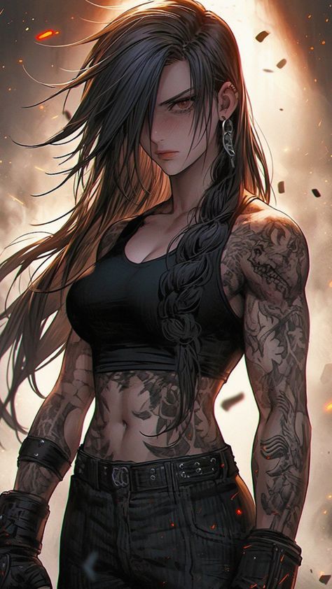 Strong Female Characters Art, Mariachi Outfit, Female Werewolves, Alt Girls, Animation Art Character Design, Muscle Girls, Female Character, Anime Tattoos, Female Character Design