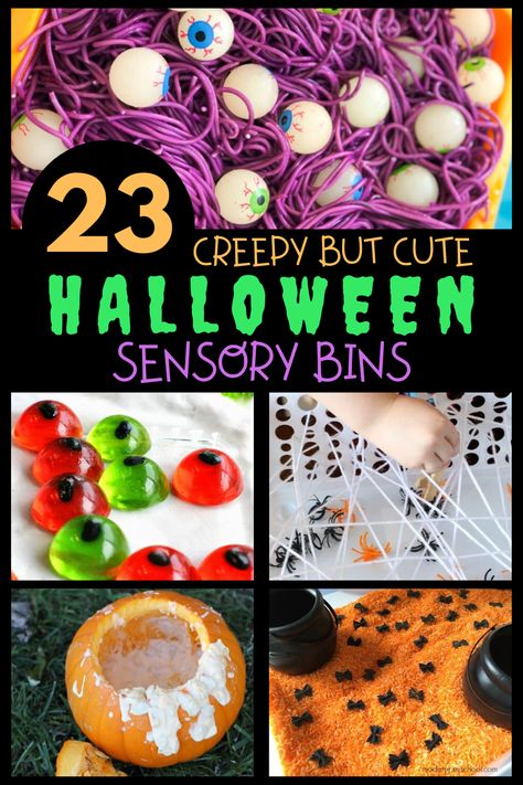 Looking for Halloween activities to do with your toddler? Check out these cute Halloween Sensory Bins! These sensory bins are low prep and so easy to set up. Perfect for getting in the Halloween spirit with your toddler or preschooler! Halloween Sensory Play, Halloween Sensory Bin, Play Ideas For Kids, Sensory Bin Ideas, Fall Sensory Bin, Fall Sensory, Sensory Play Ideas, Halloween Sensory, Crafts Preschool