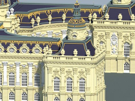 [Baroque] The Dome Palace Minecraft Project Baroque Architecture Minecraft, Minecraft Baroque, Minecraft Dome, Minecraft Palace, Minecraft Inspiration, Minecraft Map, Baroque Architecture, Minecraft Architecture, Minecraft Projects