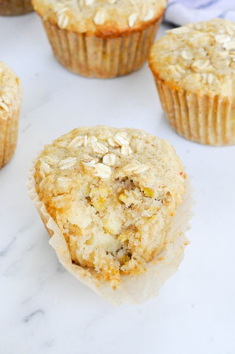 Apple Oatmeal Zuchinni Muffins — urban. apron. Oatmeal Zucchini Muffins, Zucchini Apple Muffins, Oatmeal Apple Muffins, Apple Zucchini Muffins, Muffins Oatmeal, Pineapple Muffins, Apple Oatmeal Muffins, Zucchini Oatmeal, Oatmeal Apple