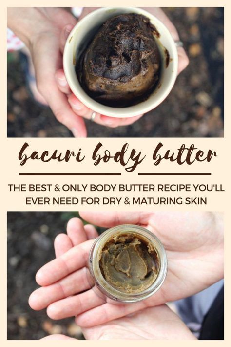 Best anti aging body butter recipe for all skin types - even sensitive or acne prone skin. Learn how to make this simple 3-ingredient non greasy body butter recipe without coconut oil to add to your daily anti aging beauty regimen. This natural bacuri body butter recipe is free of both shea butter and coconut oil so it's unlike any natural skin care recipe you've tried before. It can be used for all over body care including your face as a simple night cream for your natural skin care routine. Body Butter Recipe Homemade, Body Butter Recipe, Coconut Recipe, Best Body Butter, Anti Aging Skin Care Diy, Natural Skincare Recipes, Homemade Body Butter, Natural Body Butter, Amazon Forest